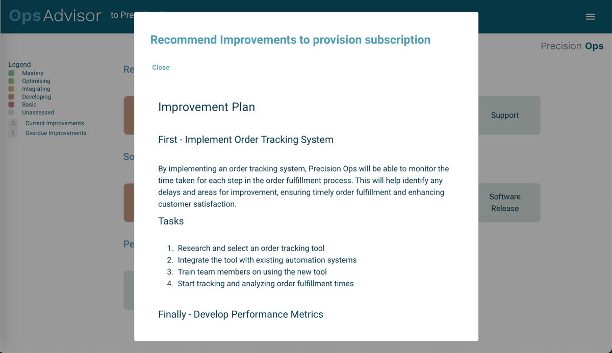 Assess your current capability with OpsAdvisor